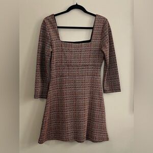 Free People Uptown Girl brown tweed dress new size 8
